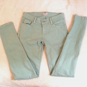 Mint Green Vintage Fossil Skinny Jeans